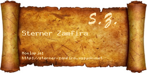 Sterner Zamfira névjegykártya